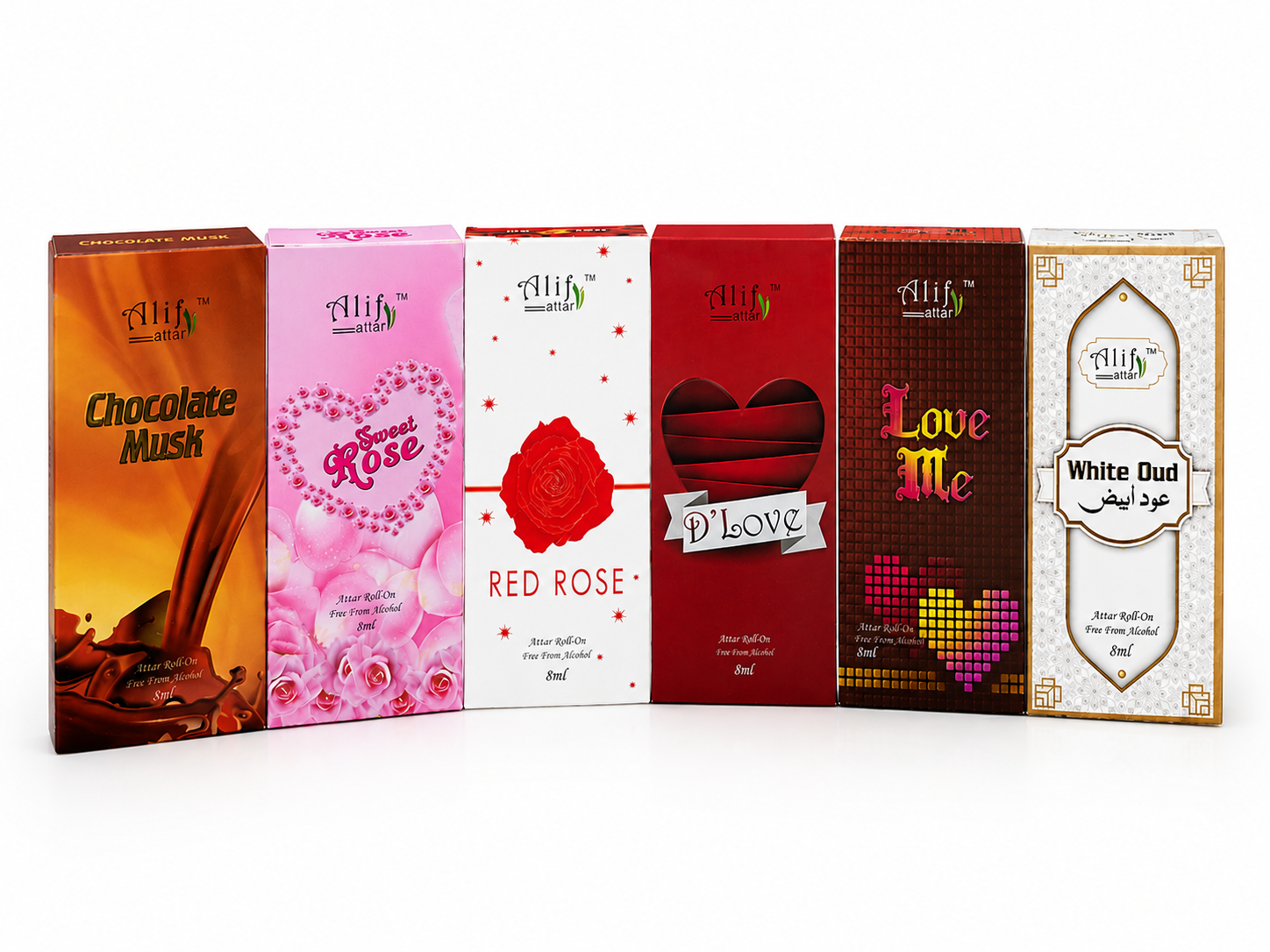6 pcs of high quality perfume - for women and men.