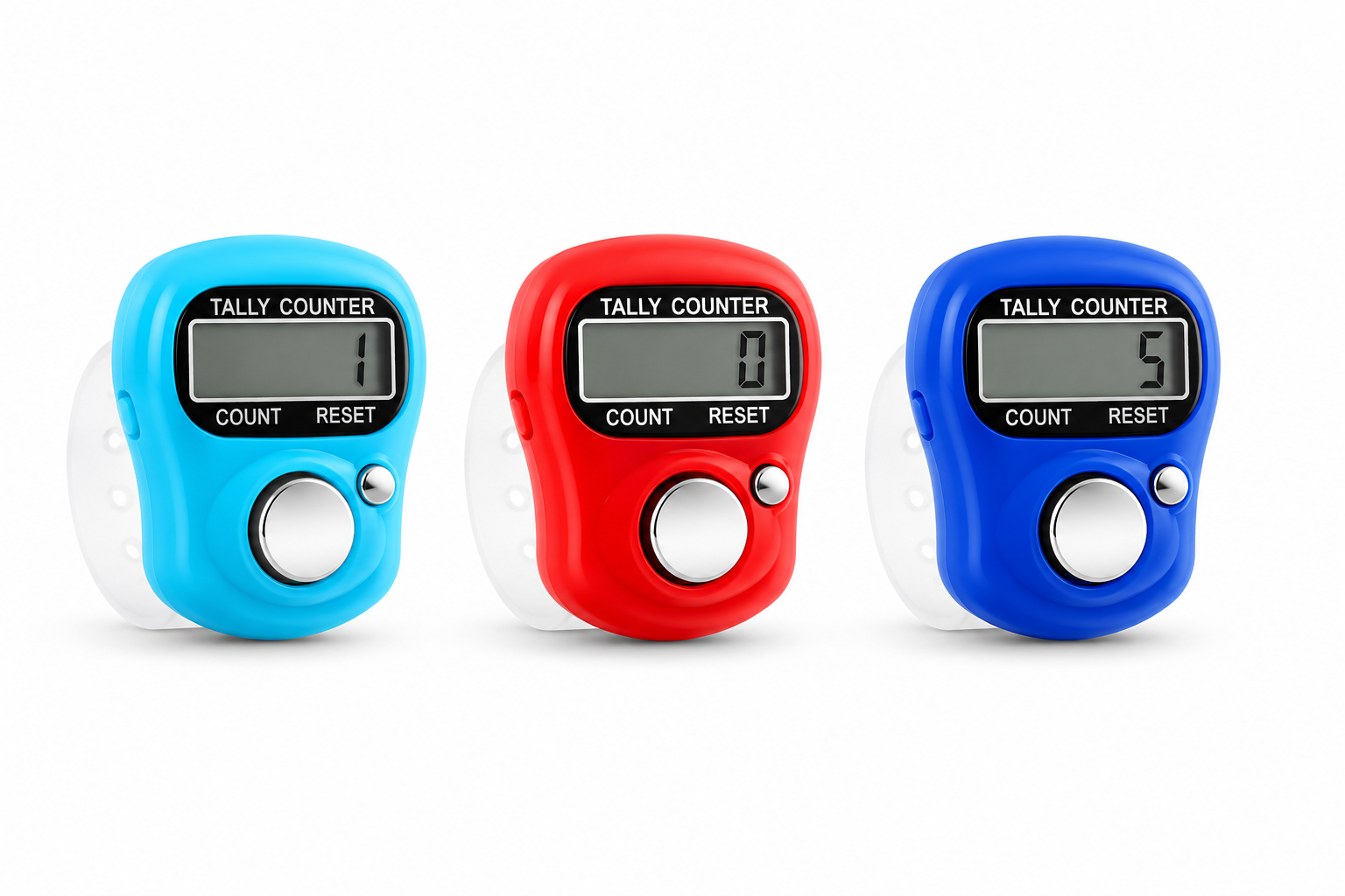 LED Digital Plastic Tasbih Counter – Smart Finger Tally Counter with LED Display