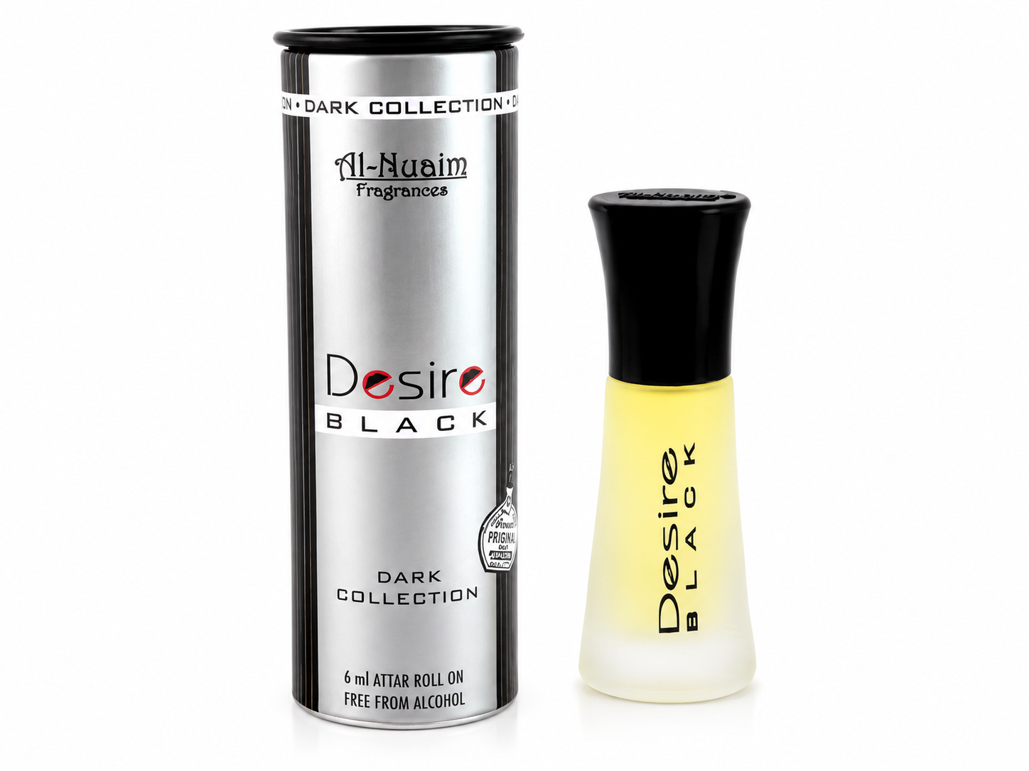 Desire Black Attar Al Nuaim – Premium Non Alcoholic Roll On Perfume | Long Lasting Fragrance | 6ml