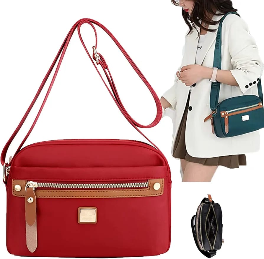 Nylon Fashion Cross-body Bag Lightweight Portable Shoulder Bag (Anycolor)