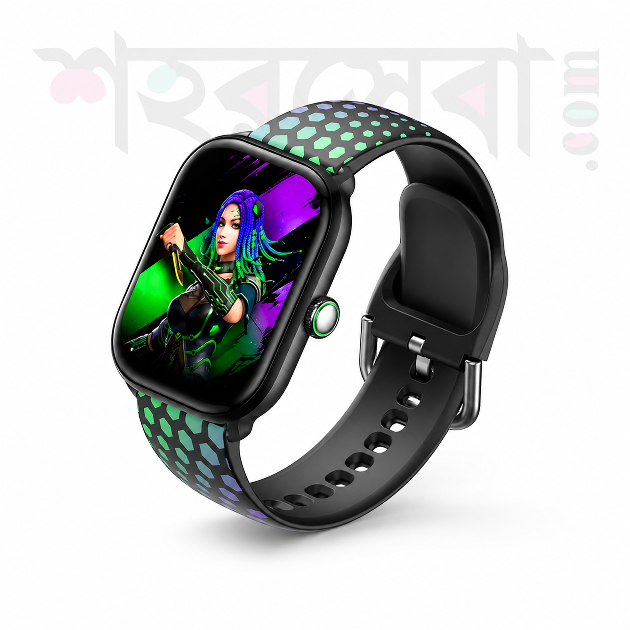 oraimo Watch 6 MOCO X Free Fire 2.01" HD Screen Smart Watch, OSW-809-SHADOWGREEN