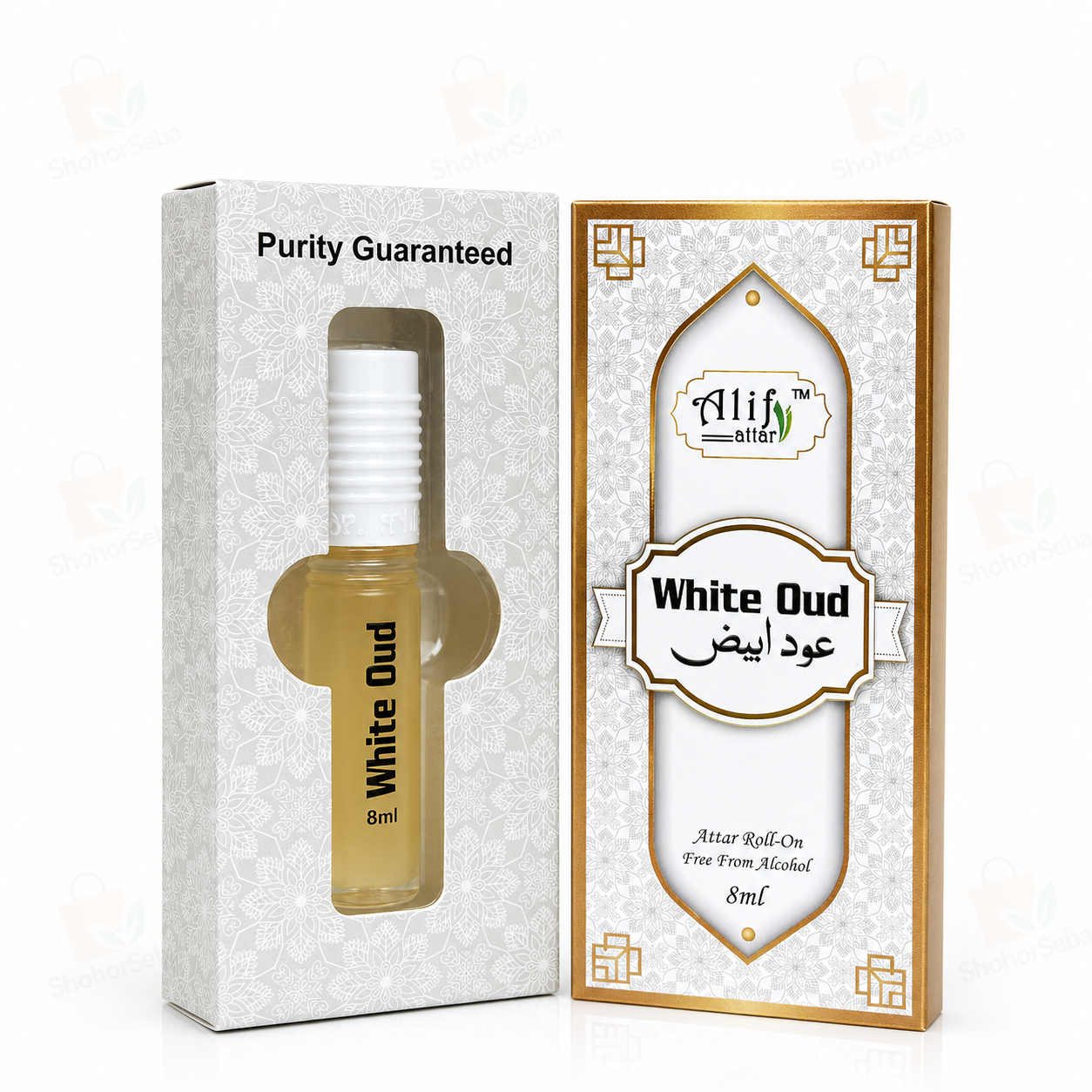 White Oud alif Atter (হোয়াইট উড  আতর) - 8 ml