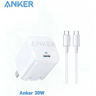 Anker 30W Nano B2639 With Type C to Type C Cable Full Charger Set